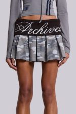 Signature Camo Pleated Mini Skirt - Image 10