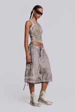 Stone Oil Wash Parachute Shorts - Image 5