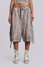 Stone Oil Wash Parachute Shorts - Image 6