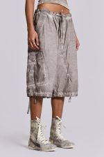 Stone Oil Wash Parachute Shorts - Image 3