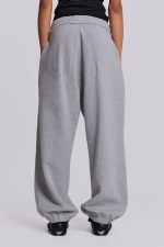 Grey Marl Cuffed Baggy Monster Joggers - Image 4