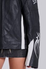 Crash Leather Biker Jacket - Image 7