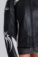 Crash Leather Biker Jacket - Image 8