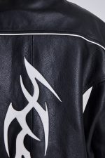Crash Leather Biker Jacket - Image 9