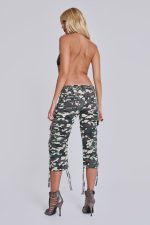 Stella Camo Leopard Cargo Capri Trousers - Image 5