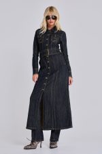 Trinity Fitted Denim Coat - Image 5