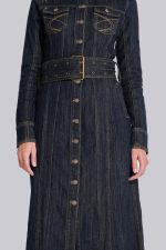 Trinity Fitted Denim Coat - Image 4
