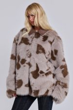 Lorax Cow Faux Fur Jacket - Image 5