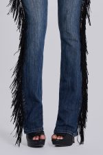 El Topo Fringe Bootcut Jeans in Blue Wash - Image 5