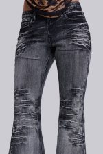 Washed Black Drift Bootcut Jeans - Image 7
