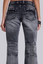 Washed Black Drift Bootcut Jeans - Image 8
