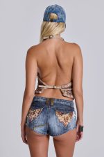Faux Fur Zene Backless Top - Image 2
