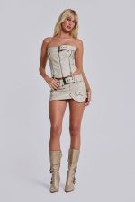 Axel Faux Leather Mini Skirt - Image 2