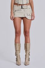 Axel Faux Leather Mini Skirt - Image 4
