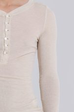 Oatmeal Haze Henley Top - Image 3