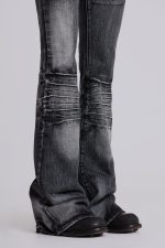 Washed Black Drift Flared Jeans - Image 5