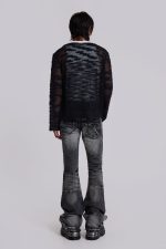 Washed Black Drift Flared Jeans - Image 8