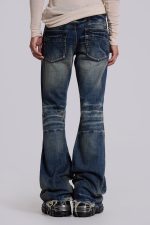 Mid Blue Drift Flared Jeans - Image 4