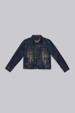 Creased Wash Stud Denim Jacket - Image 2