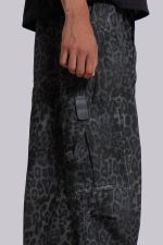 Charcoal Leopard Parachute Pants - Image 9