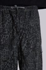 Charcoal Leopard Parachute Pants - Image 11