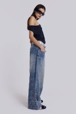 Mid Blue Shredded Colossus Jeans - Image 3