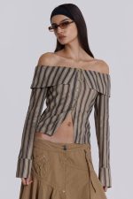 Emra Off The Shoulder Shirt - Image 7