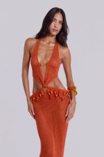 Naida Beaded Crochet Maxi Dress - Image 5