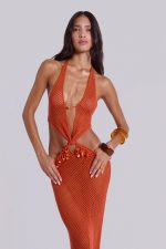 Naida Beaded Crochet Maxi Dress - Image 7