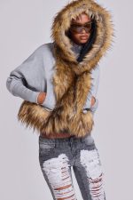 Deda Fur Trim Hoodie - Image 2