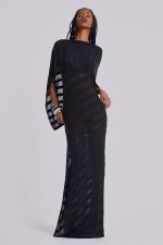 Noir Knit Maxi Dress - Image 10