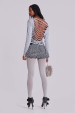 Orla Striped Puffball Mini Skirt - Image 14
