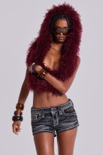 Rock Revival Denim Mini Shorts in Washed Black - Image 3