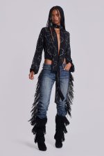 Silvra Embellished Wrap Top - Image 9