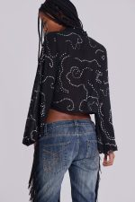 Silvra Embellished Wrap Top - Image 8