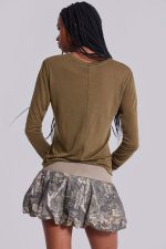 Khaki Mist Long Sleeve Top - Image 3