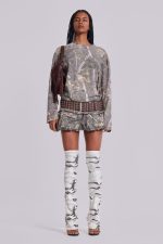 Woodland Camo Waffle Long Sleeve Top - Image 6