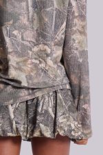 Woodland Camo Waffle Long Sleeve Top - Image 5