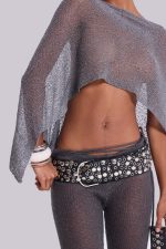Infinity Multiway Knit Cape in Gunmetal - Image 5