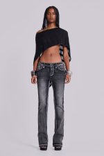Rock Revival Madison Bootcut Jeans in Washed Black - Image 6