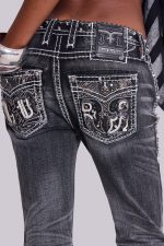 Rock Revival Madison Bootcut Jeans in Washed Black - Image 4