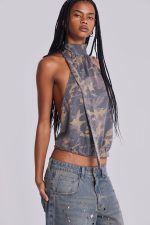 Enya Camo Backless Top - Image 5