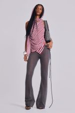 Kandi Hooded Backless Chiffon Top - Image 3