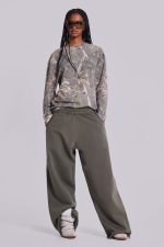 Woodland Camo Waffle Long Sleeve Top - Image 8