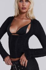 Rain Long Sleeve Top with Bralette - Image 4