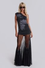 After Dark One Shoulder Mini Dress - Image 5