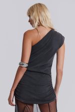 After Dark One Shoulder Mini Dress - Image 12