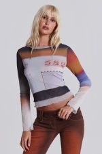 Reverie Mesh Long Sleeve Top - Image 4