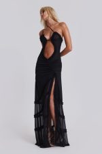 Fatale Maxi Dress in Midnight Black - Image 11