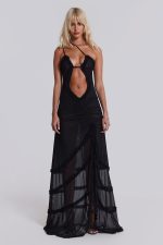 Fatale Maxi Dress in Midnight Black - Image 2